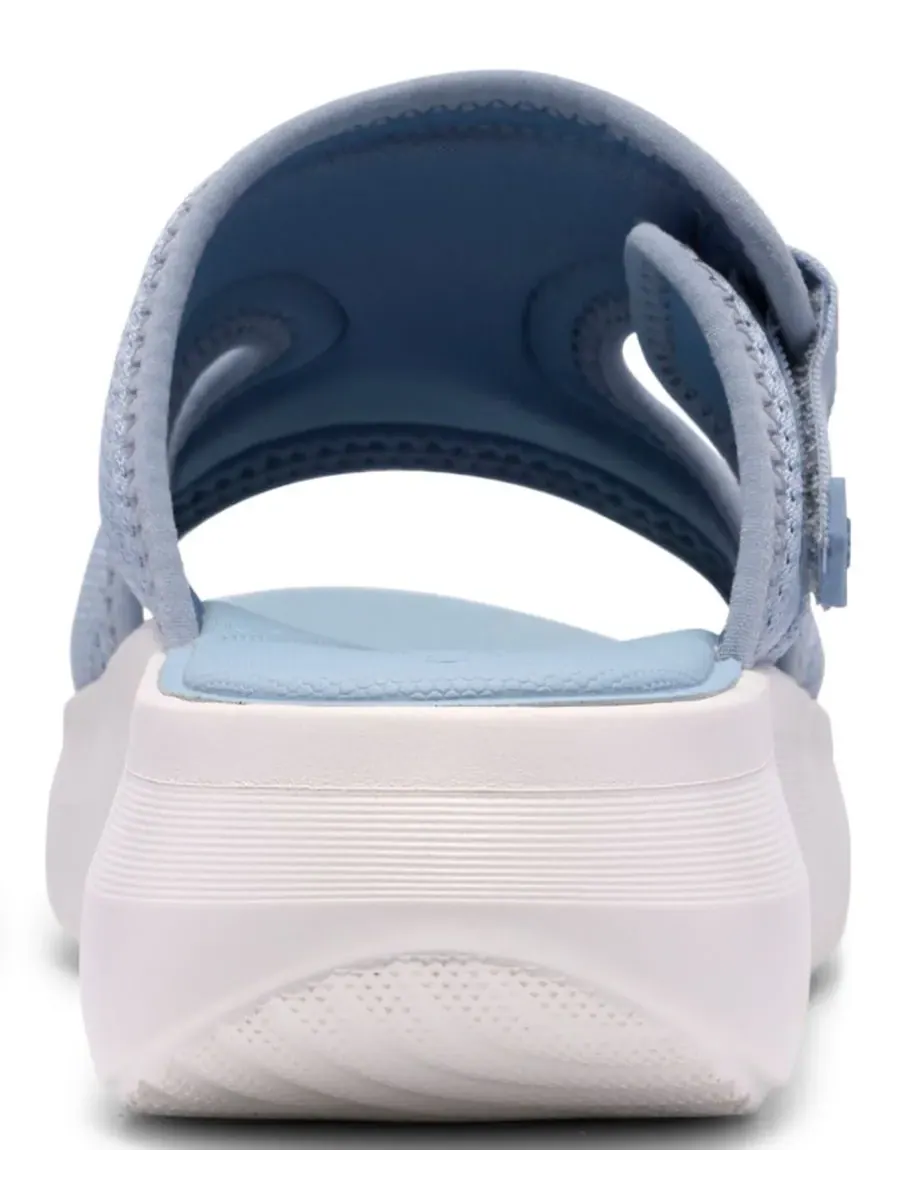 Сандалии женские Clarks Solevana Mist на танкетке, без шнурков — изображение 3 из 6, светлый синий