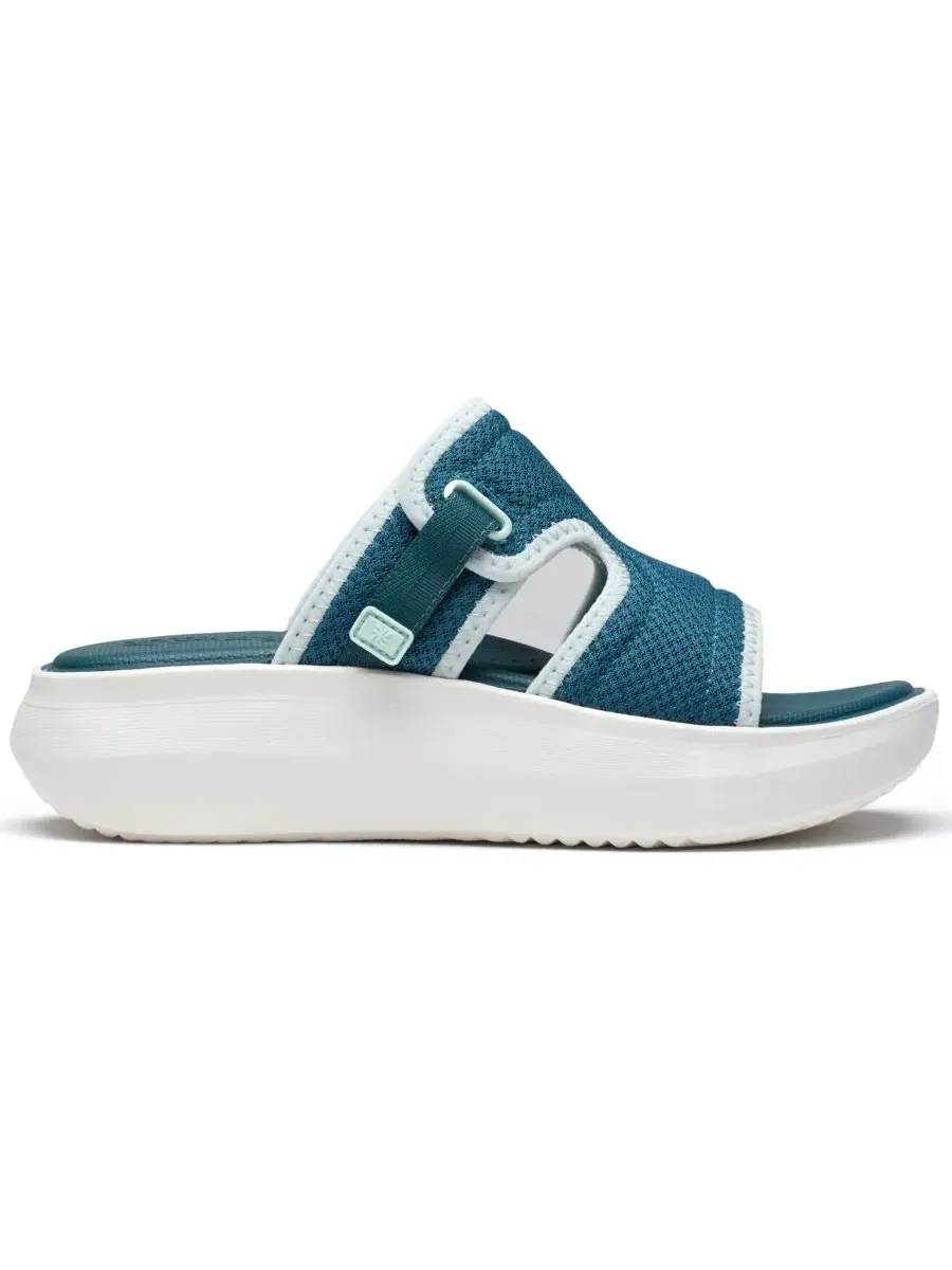 Сандалии женские Clarks Solevana Mist на танкетке, без шнурков, бирюзовые — изображение 2 из 6, бирюзовый