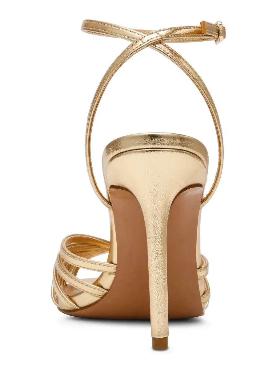Босоножки на каблуке с открытым носком Mizuna Steve Madden — изображение 3 из 7, золотистый металлик