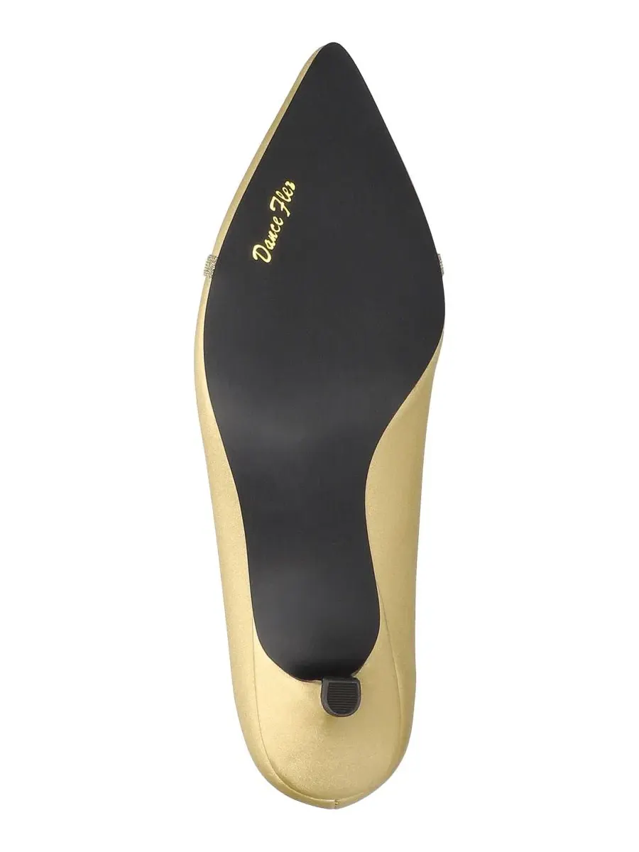 Туфли-лодочки с острым мысом Zayn Slip-On Pumps Easy Street — изображение 5 из 8, золотистый