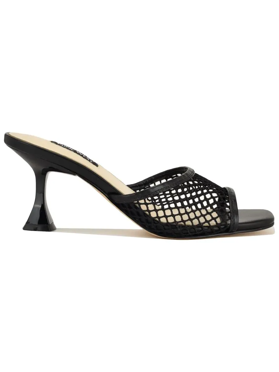 Женские сандалии Cabana Mesh на невысоком каблуке с сетчатой вставкой Nine West — изображение 2 из 5, черный