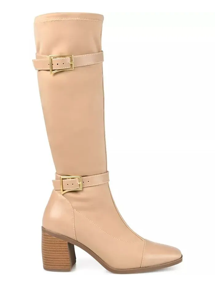 Женские сапоги Gaibree Wide Calf Journee Collection — изображение 2 из 9, бежевый