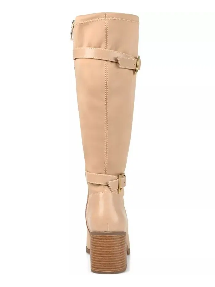Женские сапоги Gaibree Wide Calf Journee Collection — изображение 3 из 9, бежевый