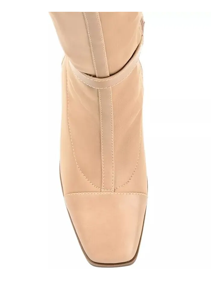 Женские сапоги Gaibree Wide Calf Journee Collection — изображение 4 из 9, бежевый