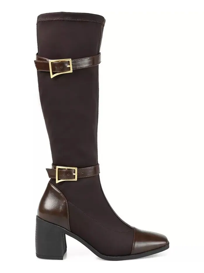 Женские сапоги Gaibree Wide Calf Journee Collection — изображение 6 из 9, коричневый