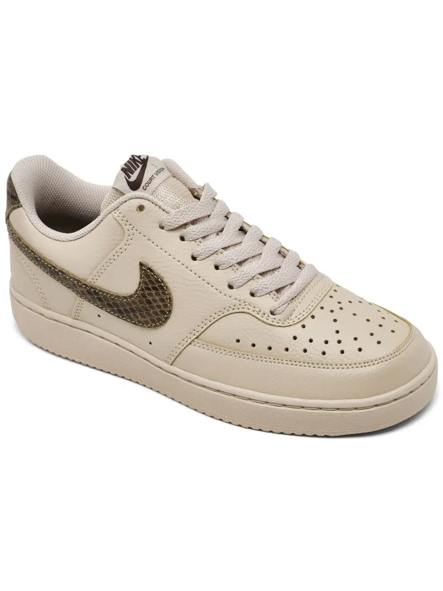 Женские низкие повседневные кроссовки Court Vision от Finish Line Nike — изображение 1 из 6, черный хаки