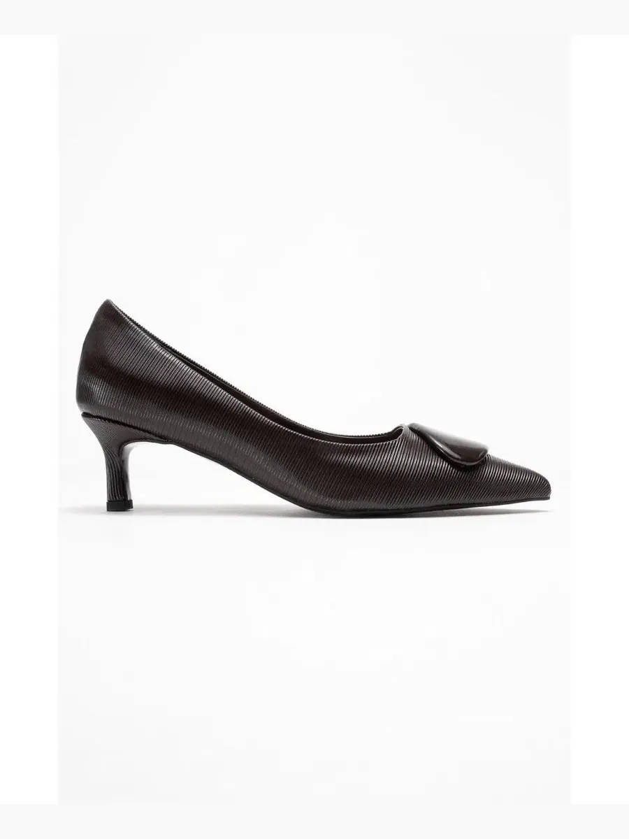 Женские туфли-лодочки Briana с пряжкой и острым носком Prologue Shoes — изображение 3 из 3, коричневый
