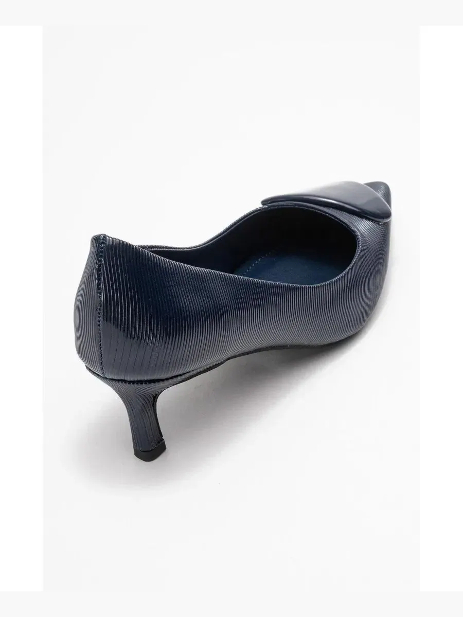 Женские туфли-лодочки Briana с пряжкой и острым носком Prologue Shoes — изображение 3 из 3, темно-синий