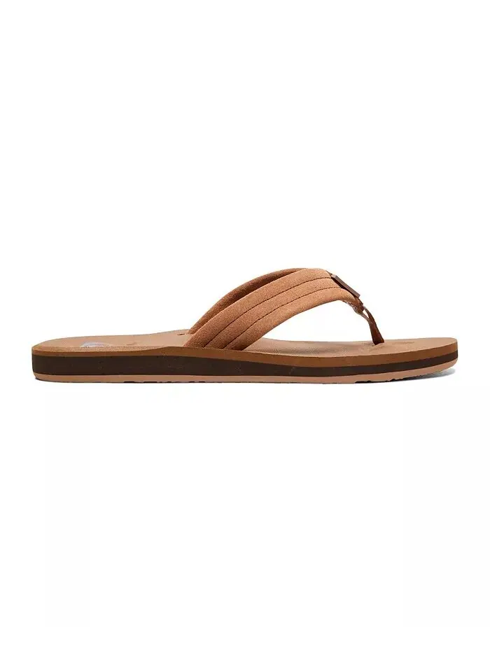 Мужские замшевые шлепанцы Carver Quiksilver — изображение 2 из 4, бежевый