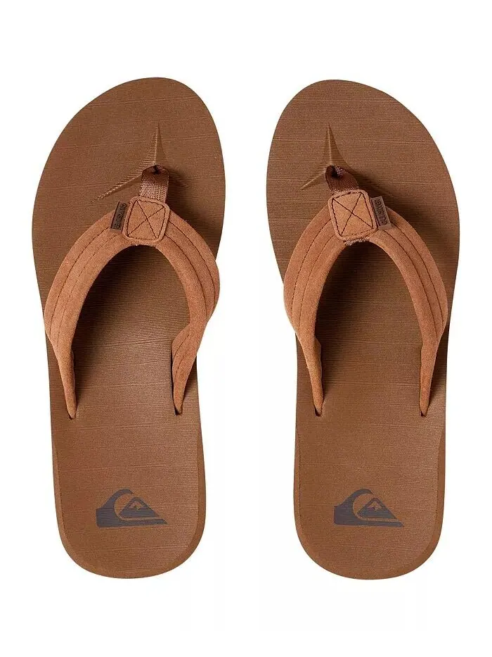 Мужские замшевые шлепанцы Carver Quiksilver — изображение 3 из 4, бежевый