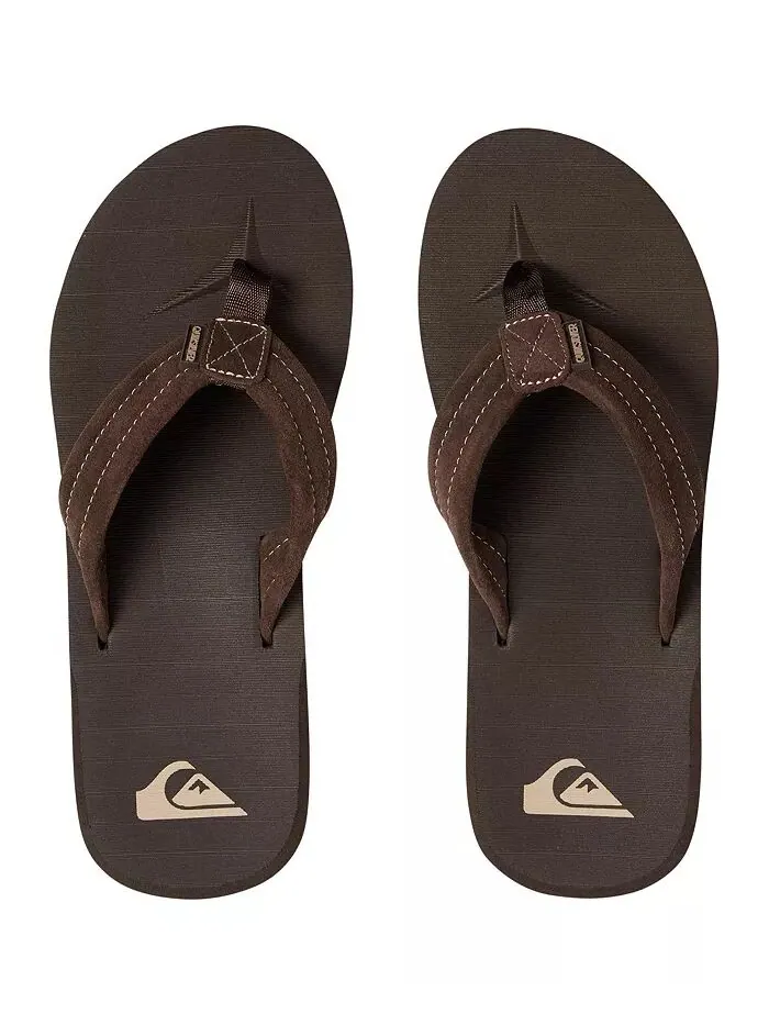 Мужские замшевые шлепанцы Carver Quiksilver — изображение 4 из 5, кофейный