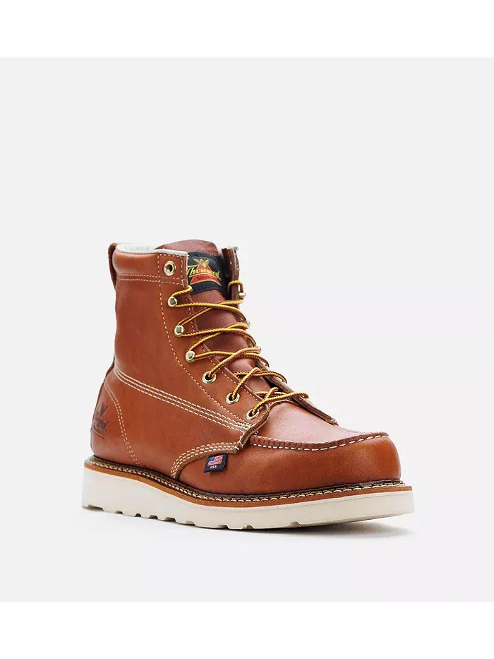 Мужские рабочие ботинки American Heritage 6" Tobacco Moc Toe Thorogood — изображение 2 из 6, коричневый