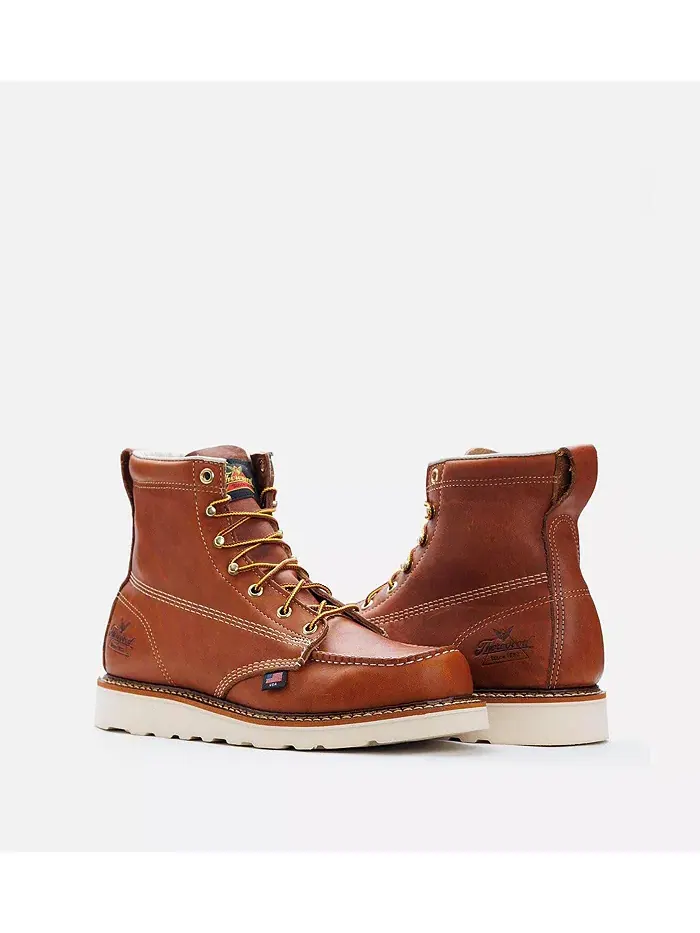 Мужские рабочие ботинки American Heritage 6" Tobacco Moc Toe Thorogood — изображение 3 из 6, коричневый