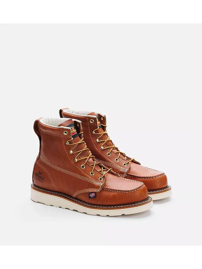 Мужские рабочие ботинки American Heritage 6" Tobacco Moc Toe Thorogood — изображение 4 из 6, коричневый