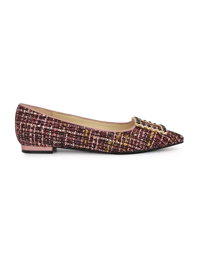 Женские балетки Jesike на пряжке Nine West — изображение 2 из 5, розовый