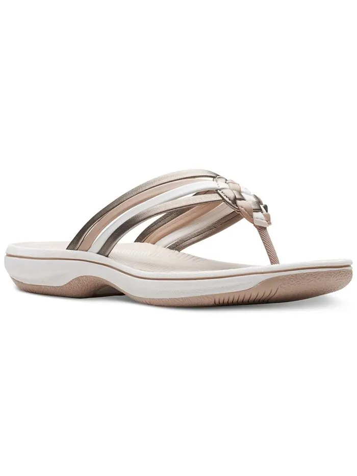 Сандалии женские Clarks Breeze коралловые — изображение 1 из 6, коричневый металлик