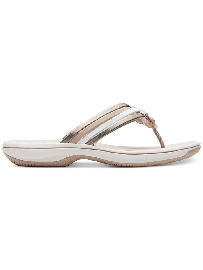 Сандалии женские Clarks Breeze коралловые — изображение 2 из 6, коричневый металлик