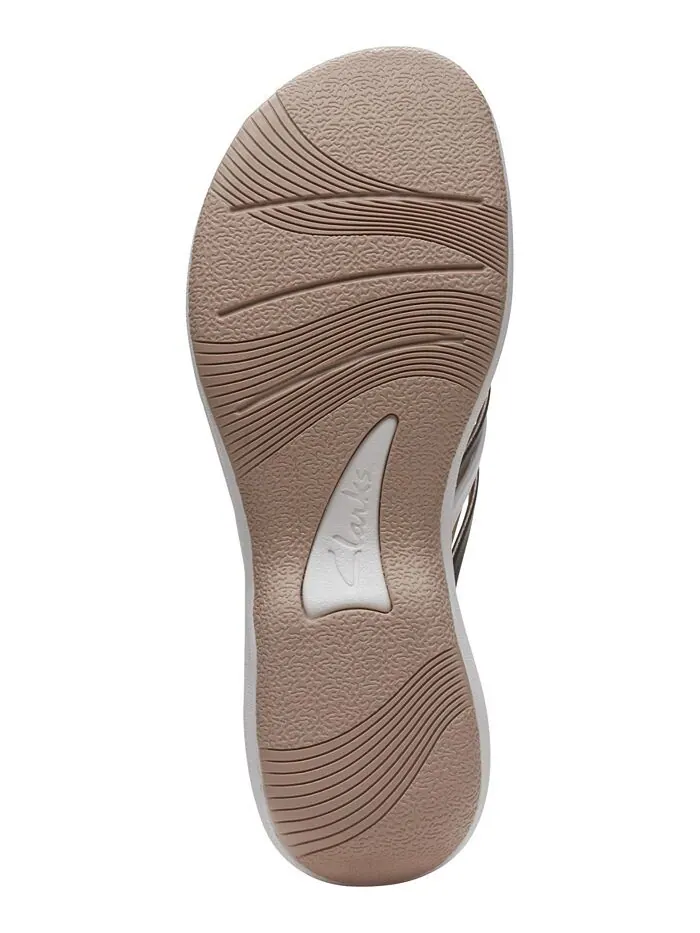Сандалии женские Clarks Breeze коралловые — изображение 5 из 6, коричневый металлик