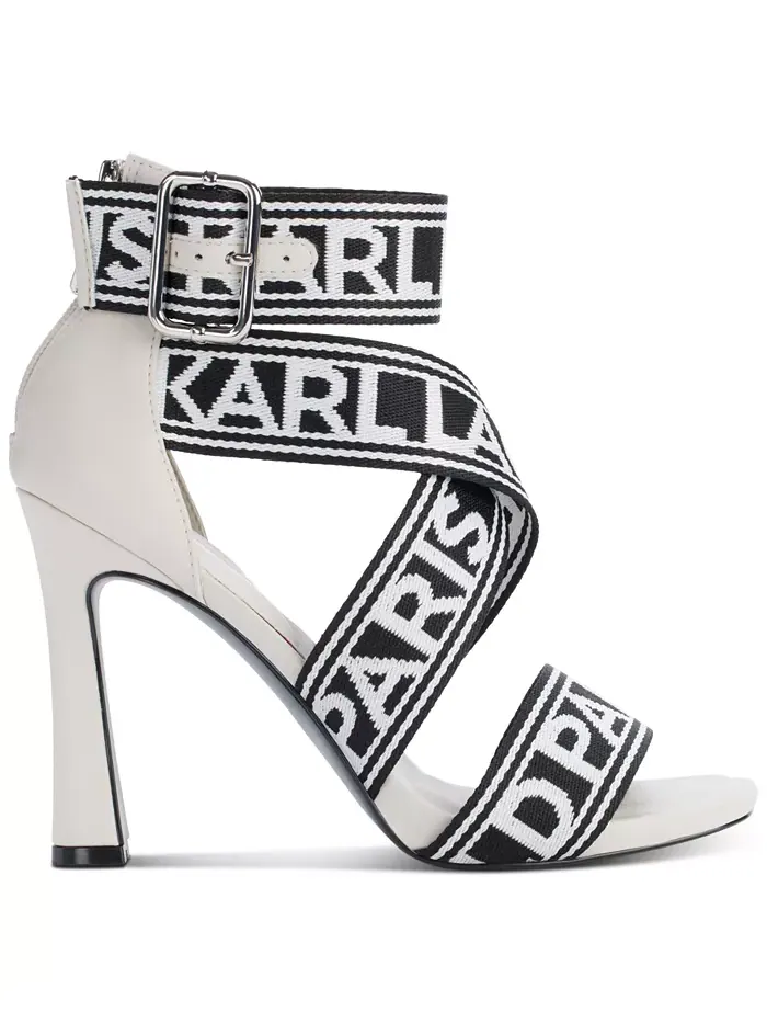 Женские босоножки Careliz на тонких ремешках KARL LAGERFELD PARIS — изображение 2 из 5, белый