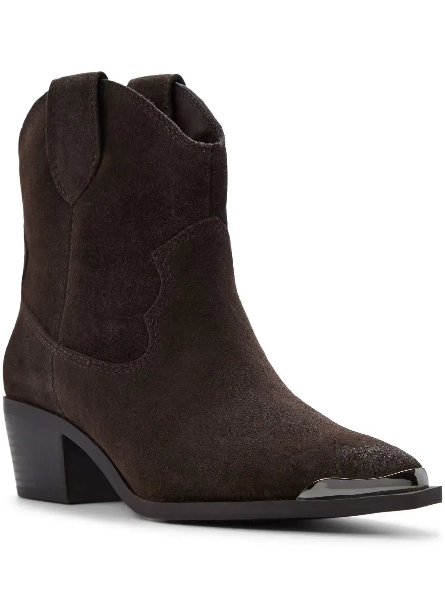 Женские ботильоны Valley Western на каблуке-столбике ALDO — изображение 1 из 5, темный коричневый