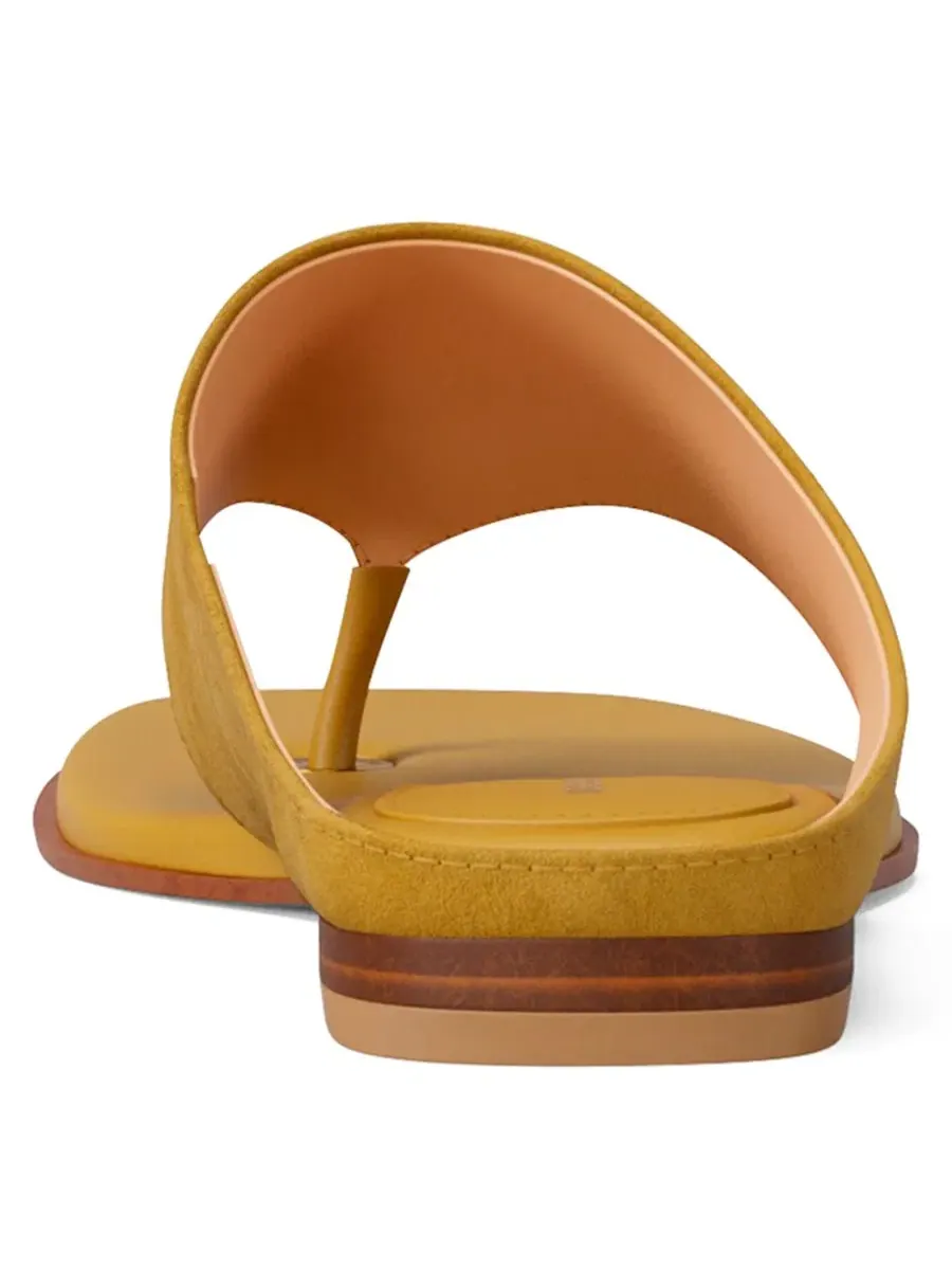 Сандалии Alster Thong Flat на плоском ходу MICHAEL Michael Kors, Chartreuse Suede — изображение 3 из 7