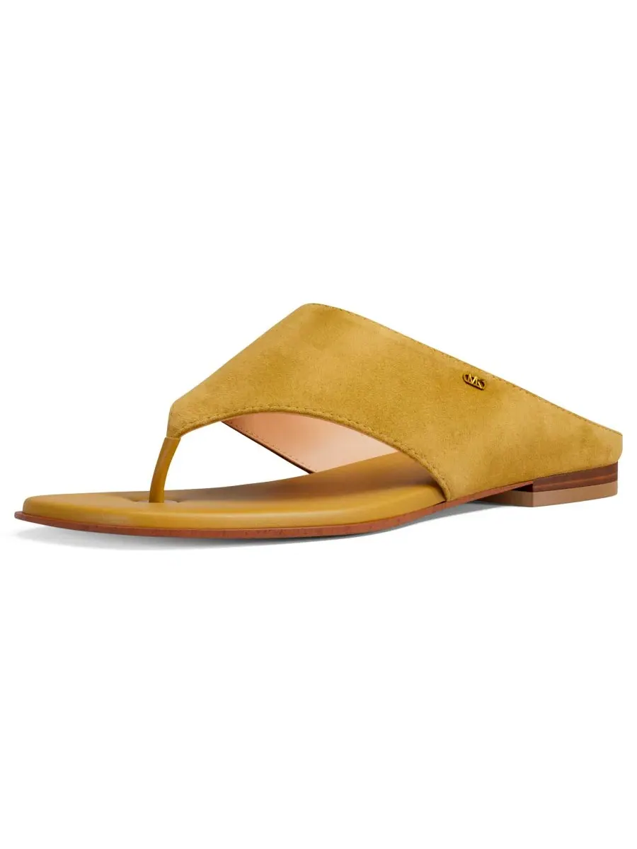 Сандалии Alster Thong Flat на плоском ходу MICHAEL Michael Kors, Chartreuse Suede — изображение 6 из 7