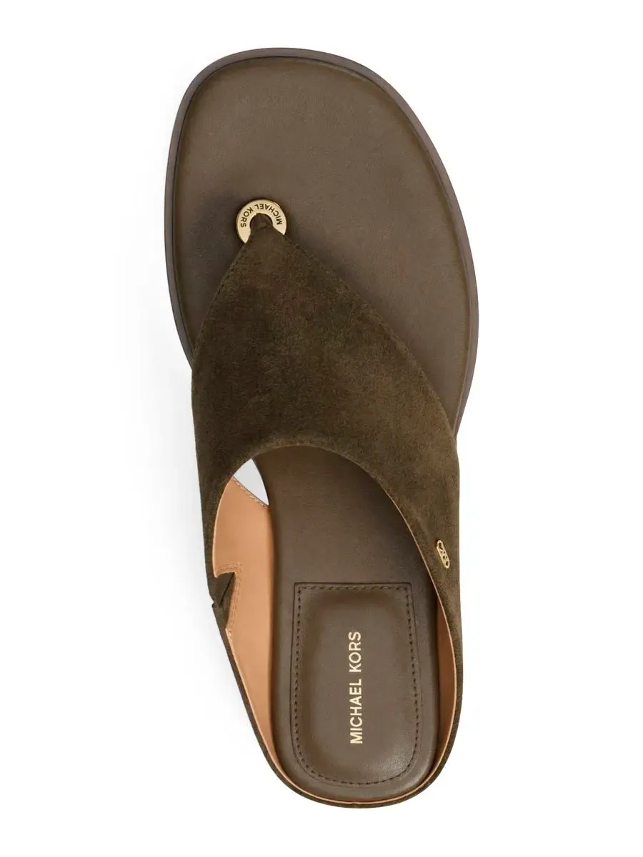 Сандалии-шлепанцы Alster из замши MICHAEL Michael Kors, Loden Suede — изображение 4 из 7