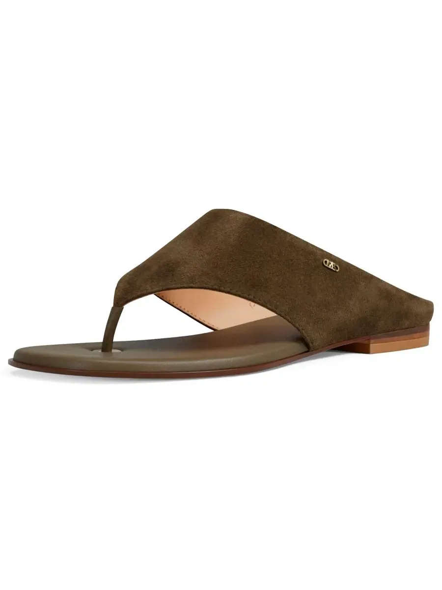 Сандалии-шлепанцы Alster из замши MICHAEL Michael Kors, Loden Suede — изображение 7 из 7