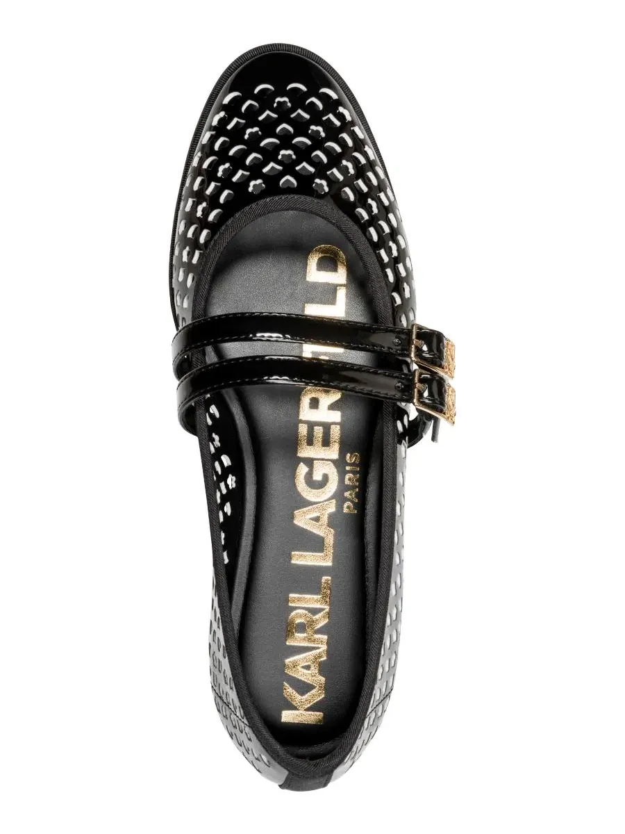 Балетки Vanyel Strappy Mary Jane KARL LAGERFELD PARIS — изображение 4 из 5, черный