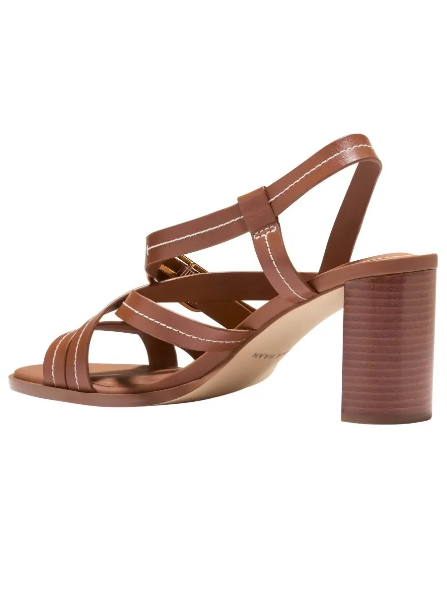 Женские босоножки на каблуке с ремешками Dillon Heeled Strappy Sandals Cole Haan — изображение 3 из 5, бежевый