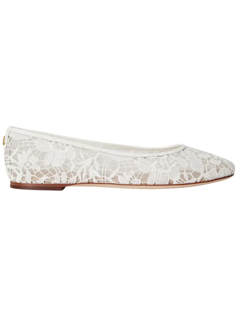 Балетки Jayna Mesh Snow White Lace Lauren Ralph Lauren — изображение 2 из 4, белый