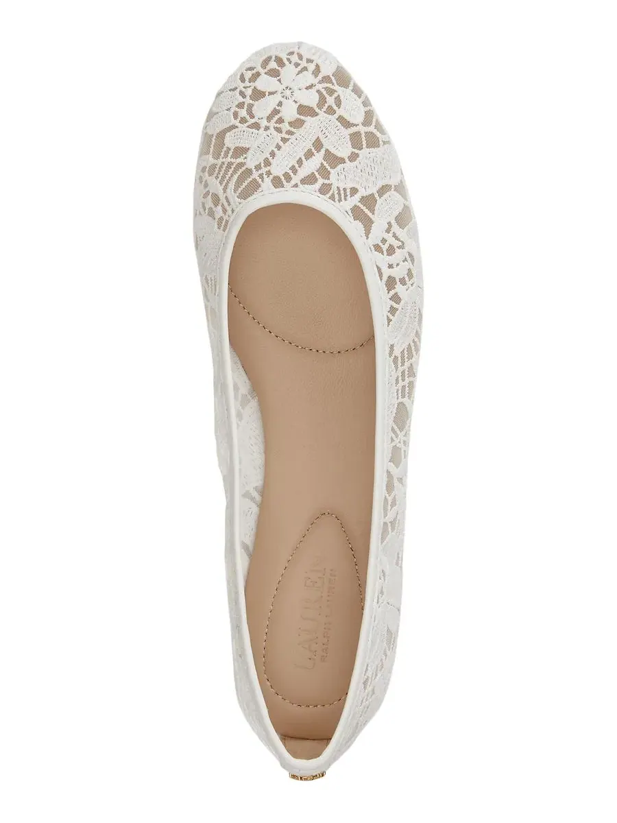 Балетки Jayna Mesh Snow White Lace Lauren Ralph Lauren — изображение 4 из 4, белый