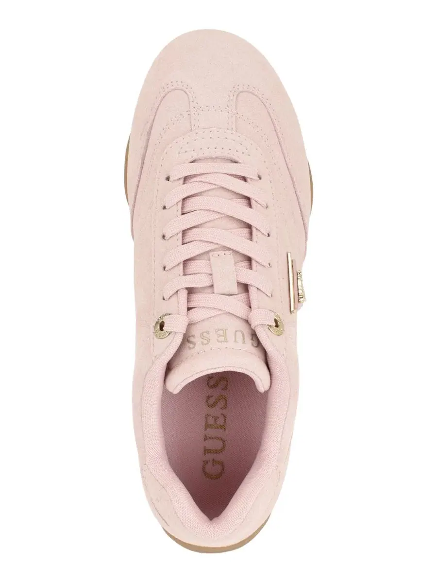 Кроссовки GUESS Gabena Logo с завязками — изображение 4 из 5, светлый розовый