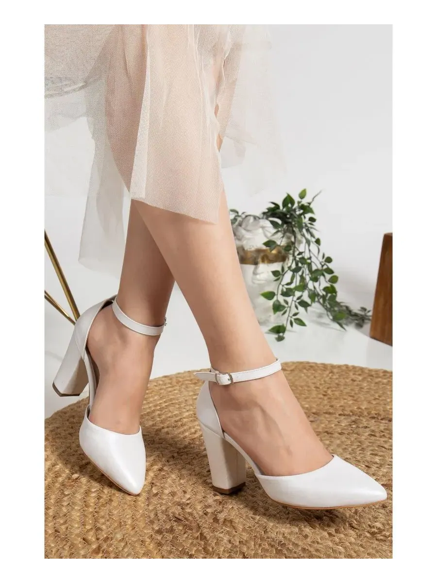 Туфли-лодочки на каблуке-столбике Rossella Forever & Always Shoes — изображение 4 из 5, слоновая кость