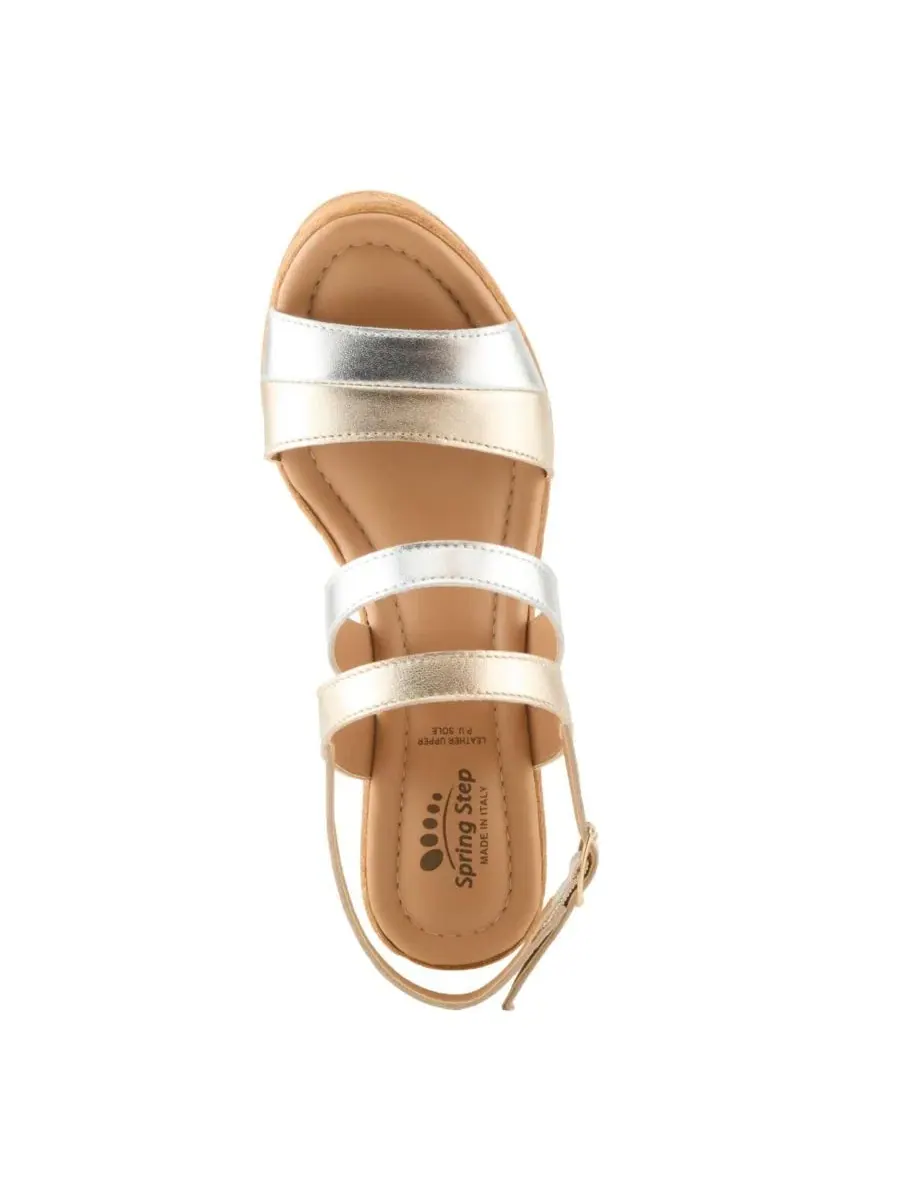 Босоножки с ремешком на пряжке Talha Spring Step — изображение 2 из 7, серебристый мульти