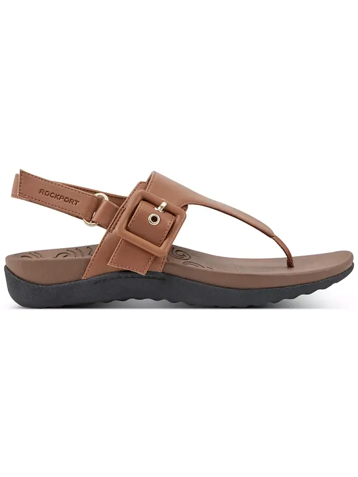 Женские сандалии Rora Flat Rockport — изображение 2 из 5, коричневый