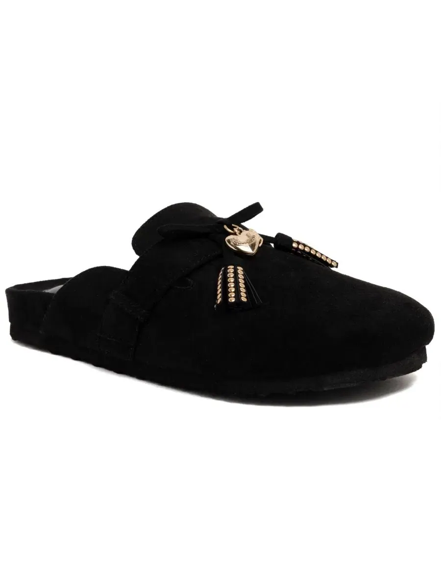 Женские клоги на плоской подошве с круглым носком Juicy Couture — изображение 1 из 5, черный
