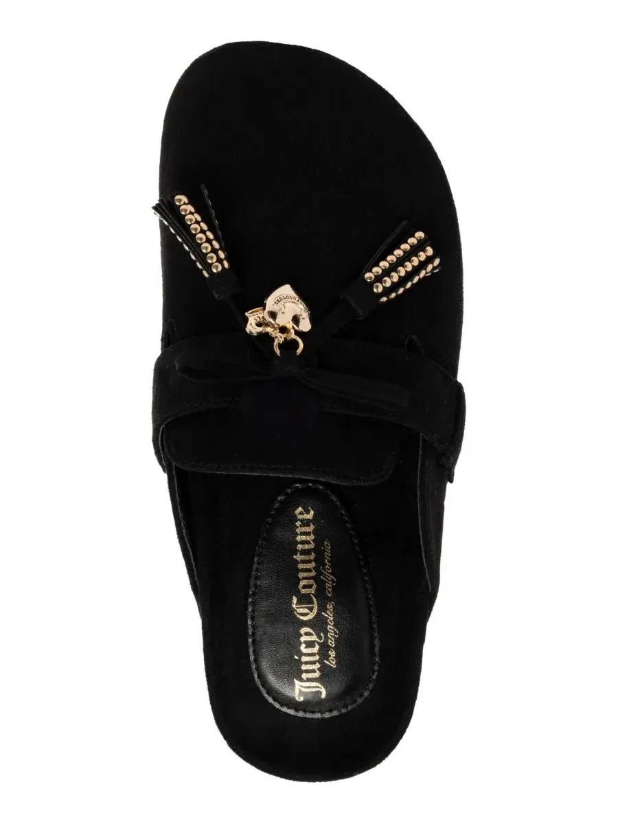 Женские клоги на плоской подошве с круглым носком Juicy Couture — изображение 4 из 5, черный