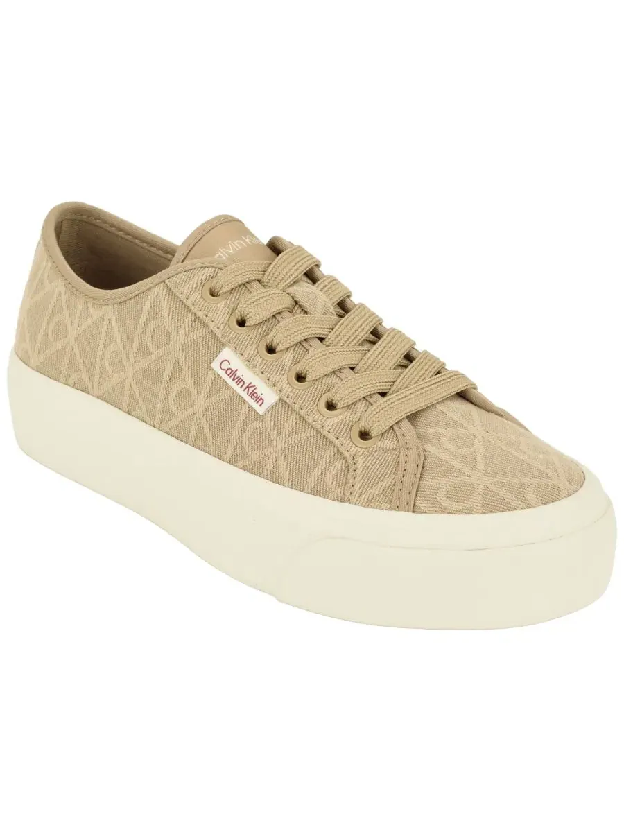 Кроссовки на платформе Bravini Logo Calvin Klein, Light Natural Logo — изображение 1 из 5