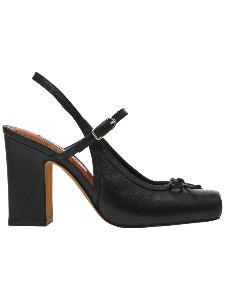Туфли-лодочки с ремешком и каблуком-столбиком Elaine Steve Madden — изображение 2 из 7, черный