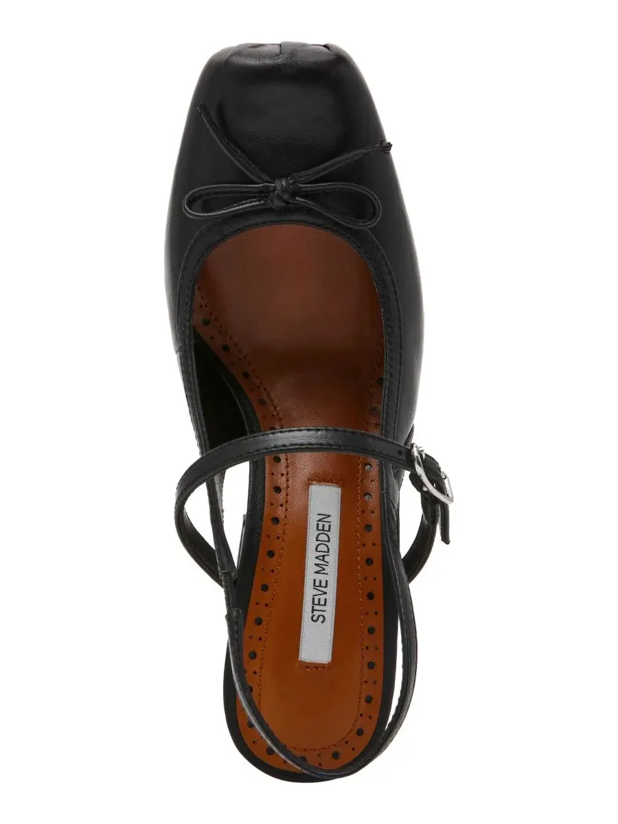 Туфли-лодочки с ремешком и каблуком-столбиком Elaine Steve Madden — изображение 4 из 7, черный
