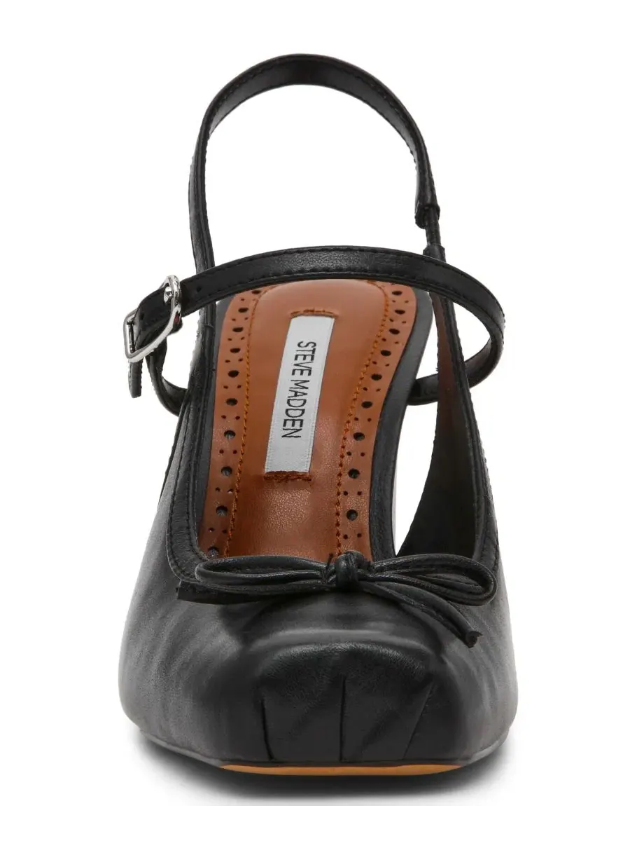 Туфли-лодочки с ремешком и каблуком-столбиком Elaine Steve Madden — изображение 6 из 7, черный
