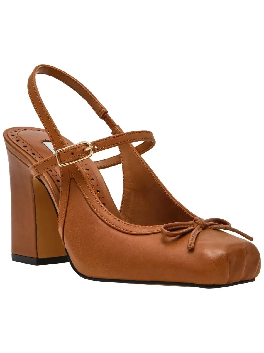 Туфли-лодочки с ремешком и каблуком-столбиком Steve Madden — изображение 1 из 7, коричневый