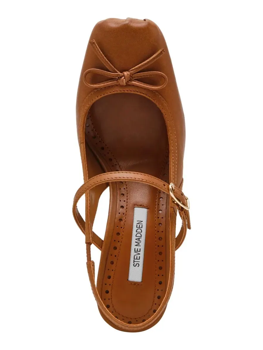 Туфли-лодочки с ремешком и каблуком-столбиком Steve Madden — изображение 4 из 7, коричневый