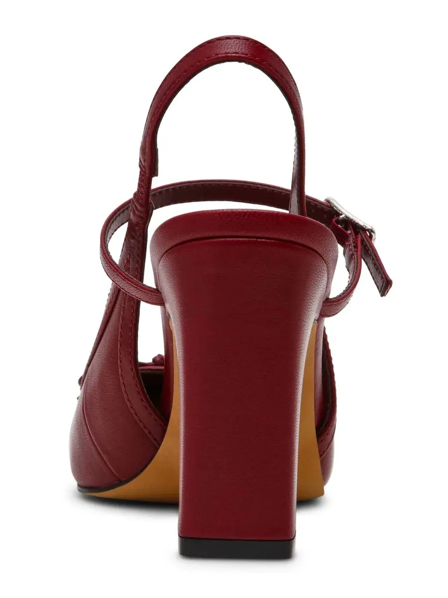 Балетки-слингбэки на устойчивом каблуке Elaine Steve Madden — изображение 3 из 7, бордовый
