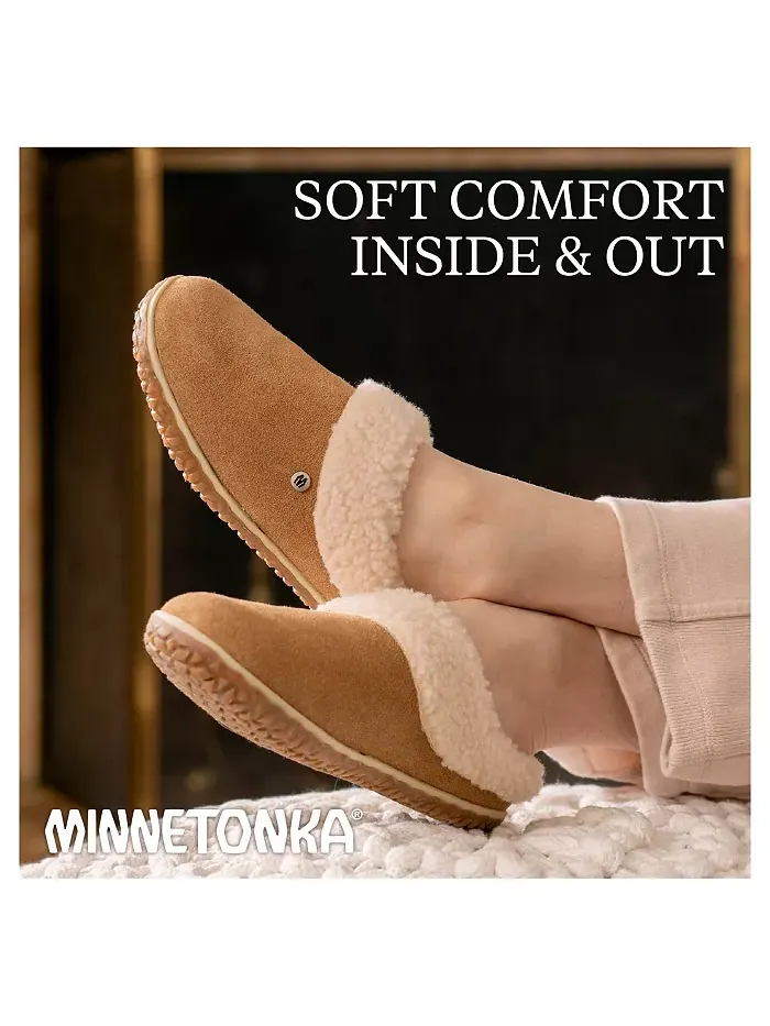 Женские замшевые тапочки Spruce с подкладкой Berber Minnetonka — изображение 2 из 6, красный