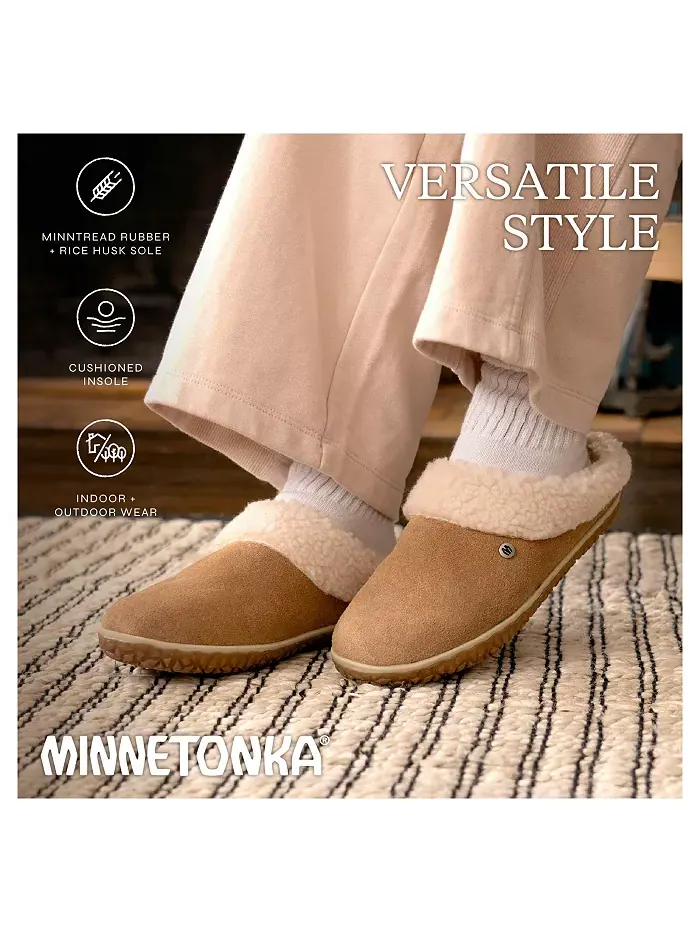 Женские замшевые тапочки Spruce с подкладкой Berber Minnetonka — изображение 3 из 6, красный