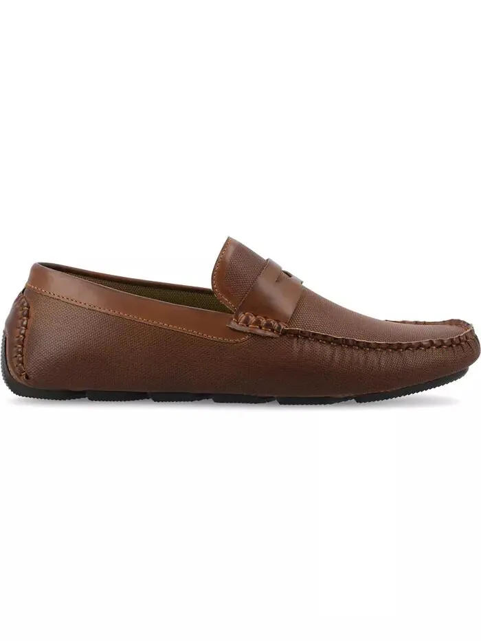 Мужские мокасины Isaiah Tru Comfort Foam Slip-On для вождения Vance Co. — изображение 2 из 5, коричневый