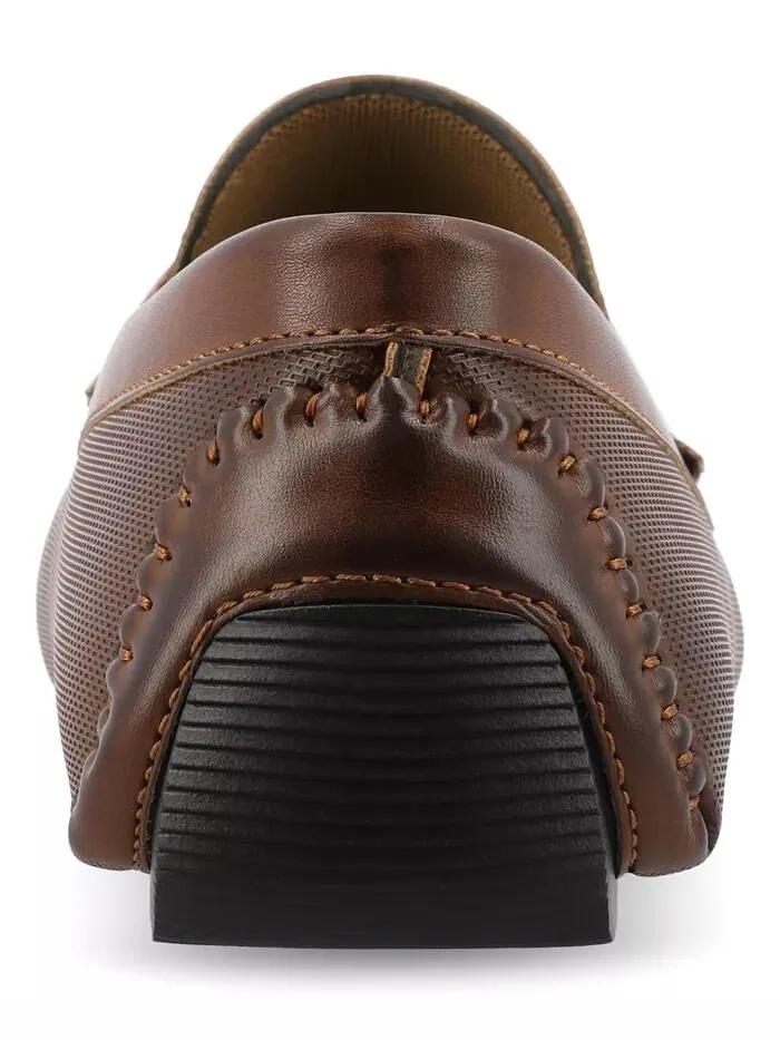 Мужские мокасины Isaiah Tru Comfort Foam Slip-On для вождения Vance Co. — изображение 3 из 5, коричневый