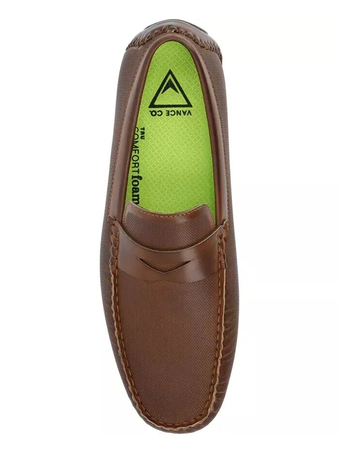 Мужские мокасины Isaiah Tru Comfort Foam Slip-On для вождения Vance Co. — изображение 4 из 5, коричневый
